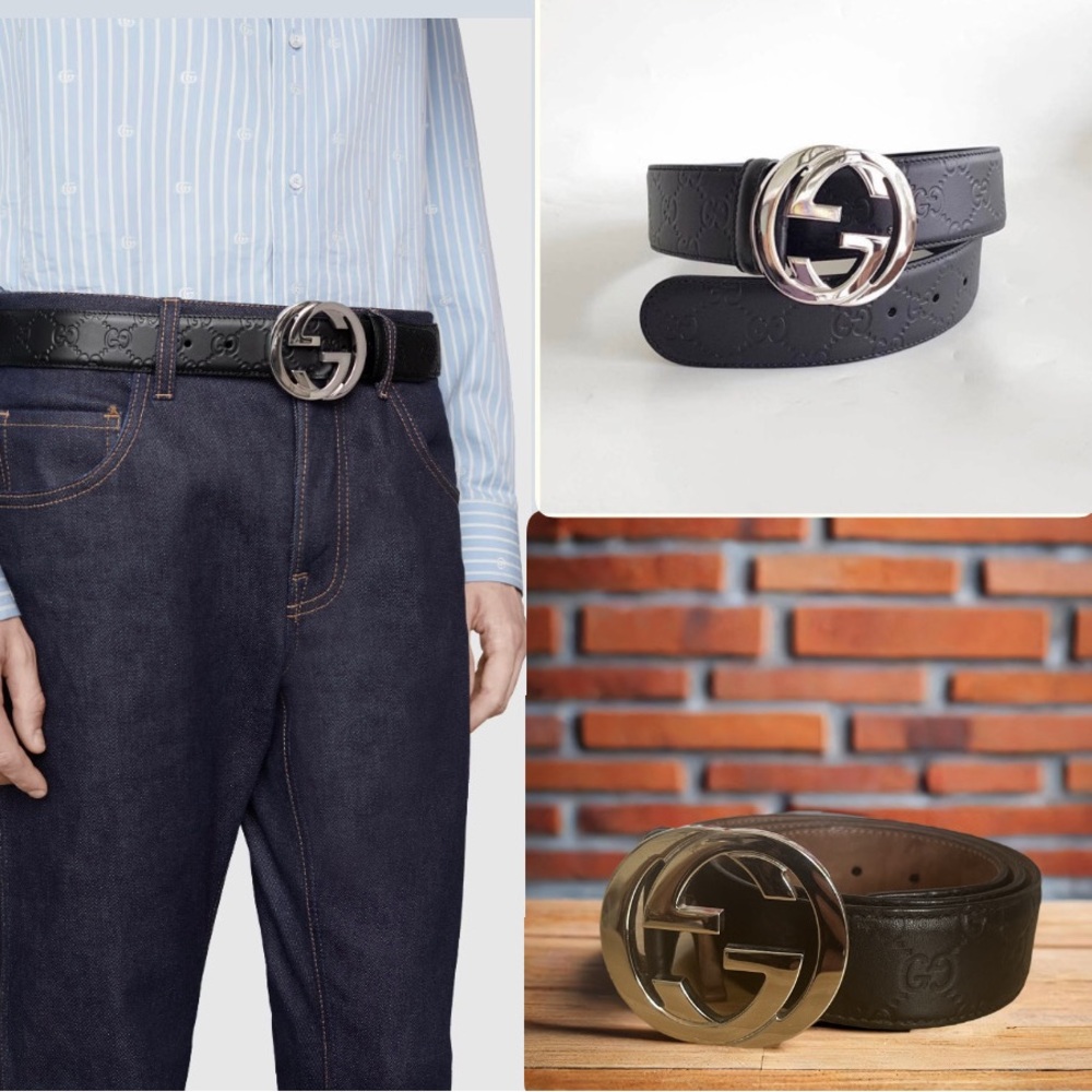 GUCCI SIGNATURE GG GUCCISSIMA LEATHER BELT✨
